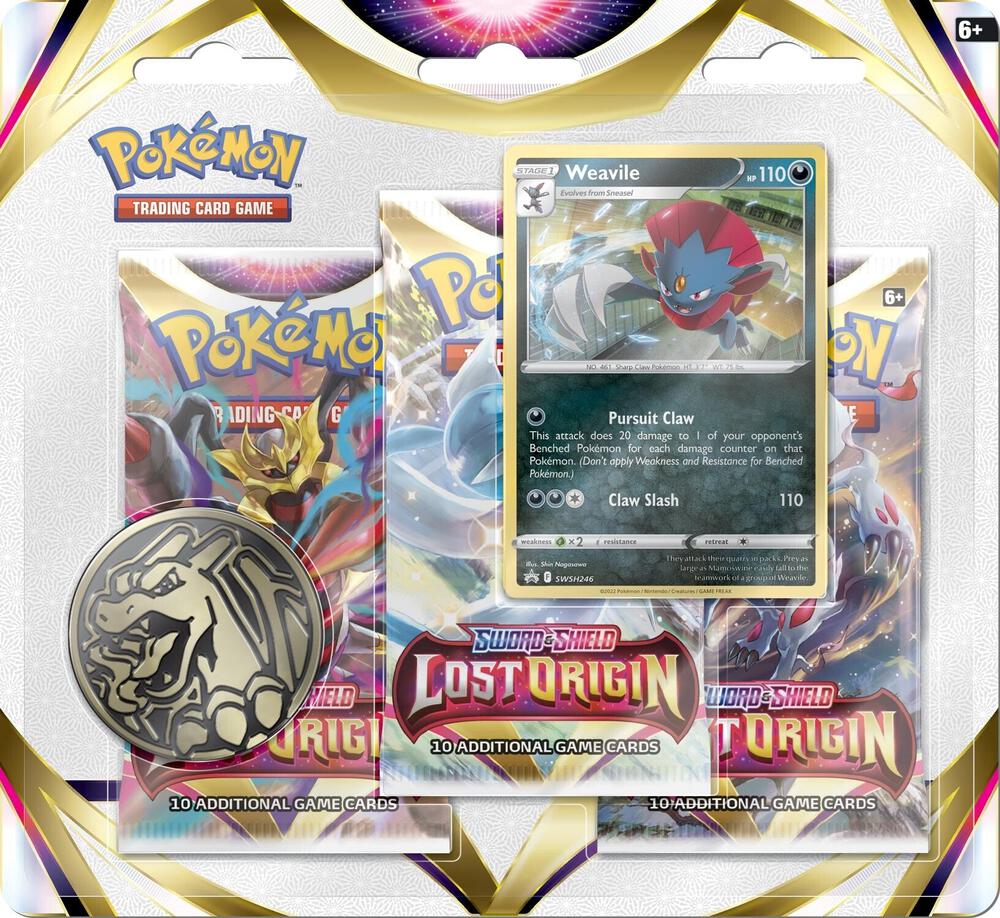 Lost Origin 3 Pack Blister [Weavile] - English
