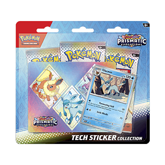 Prismatic Evolutions Tech Sticker Collection - 3 packs - (Random Eeveelution) - English